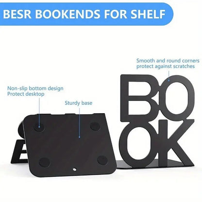 Metal Desktop Office Bookends