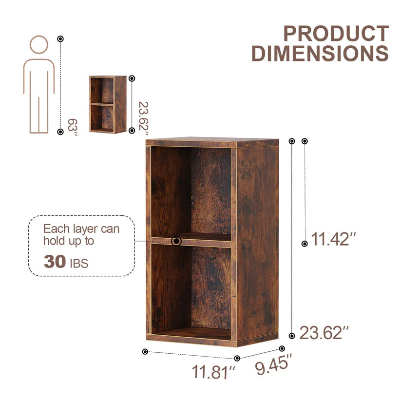 2 Cube Bookshelf | Alisened Furniture