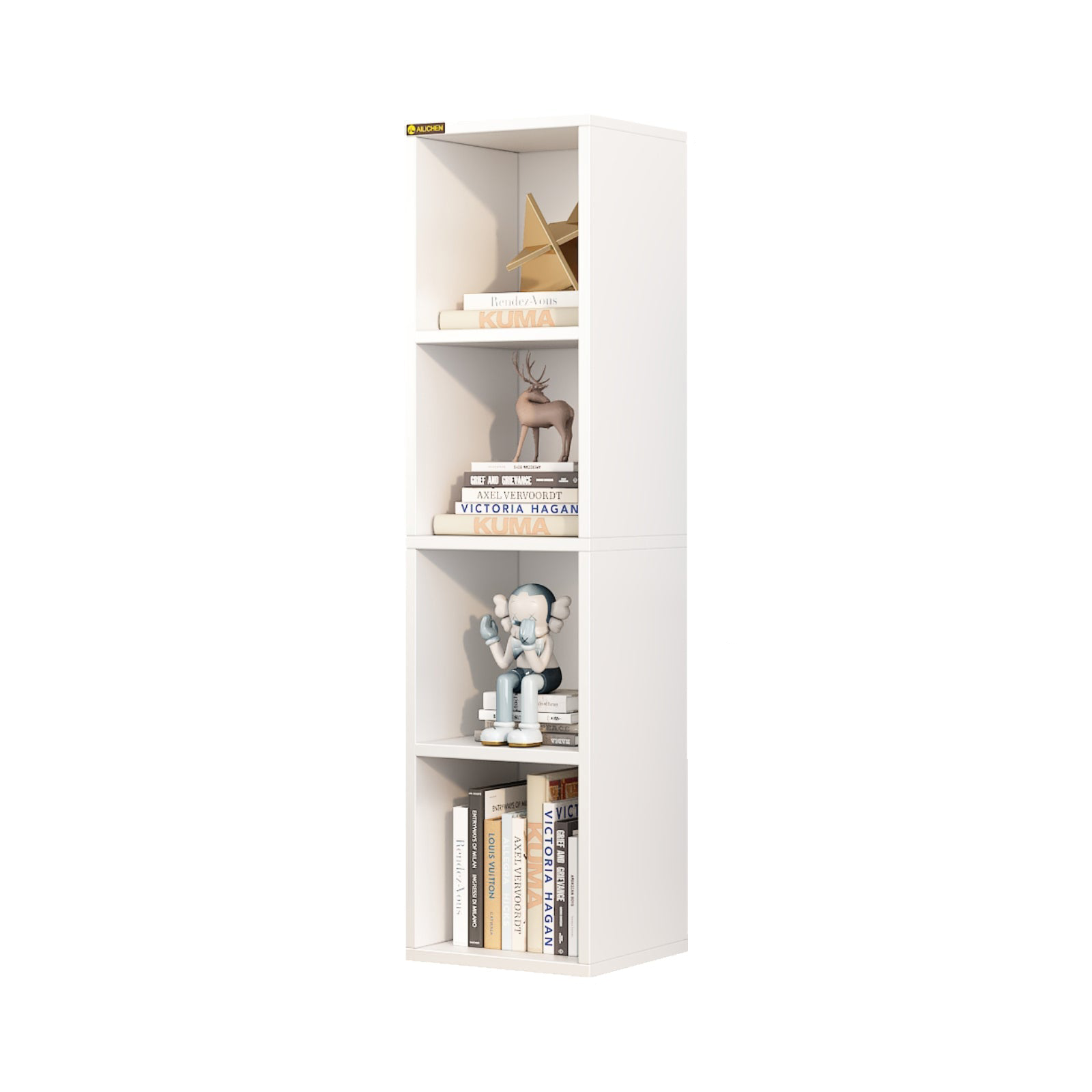 4 Cube Bookcase Display Bookshelf for Living Room Bedroom Home