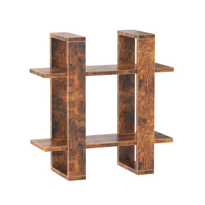 Wood Wall-Mounted Display Shelf with 3-Tier Design for Books, Décor, and Accessories