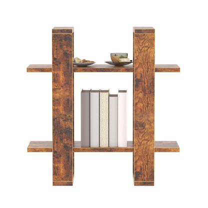 Wood Wall-Mounted Display Shelf with 3-Tier Design for Books, Décor, and Accessories