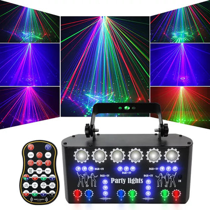 21 holes 4 in 1 RGB disco laser light