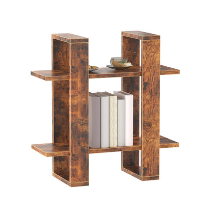 Wood Wall-Mounted Display Shelf with 3-Tier Design for Books, Décor, and Accessories