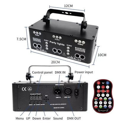 21 holes 4 in 1 RGB disco laser light