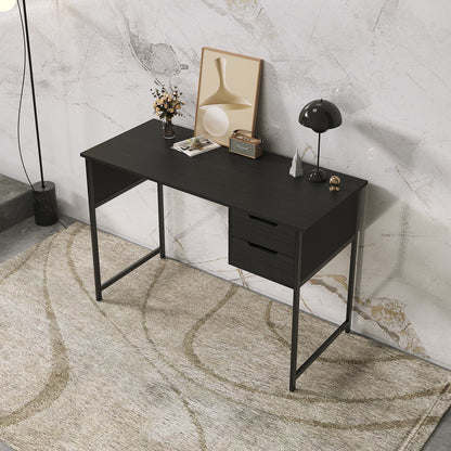 Modern Writing Desk with Drawers black