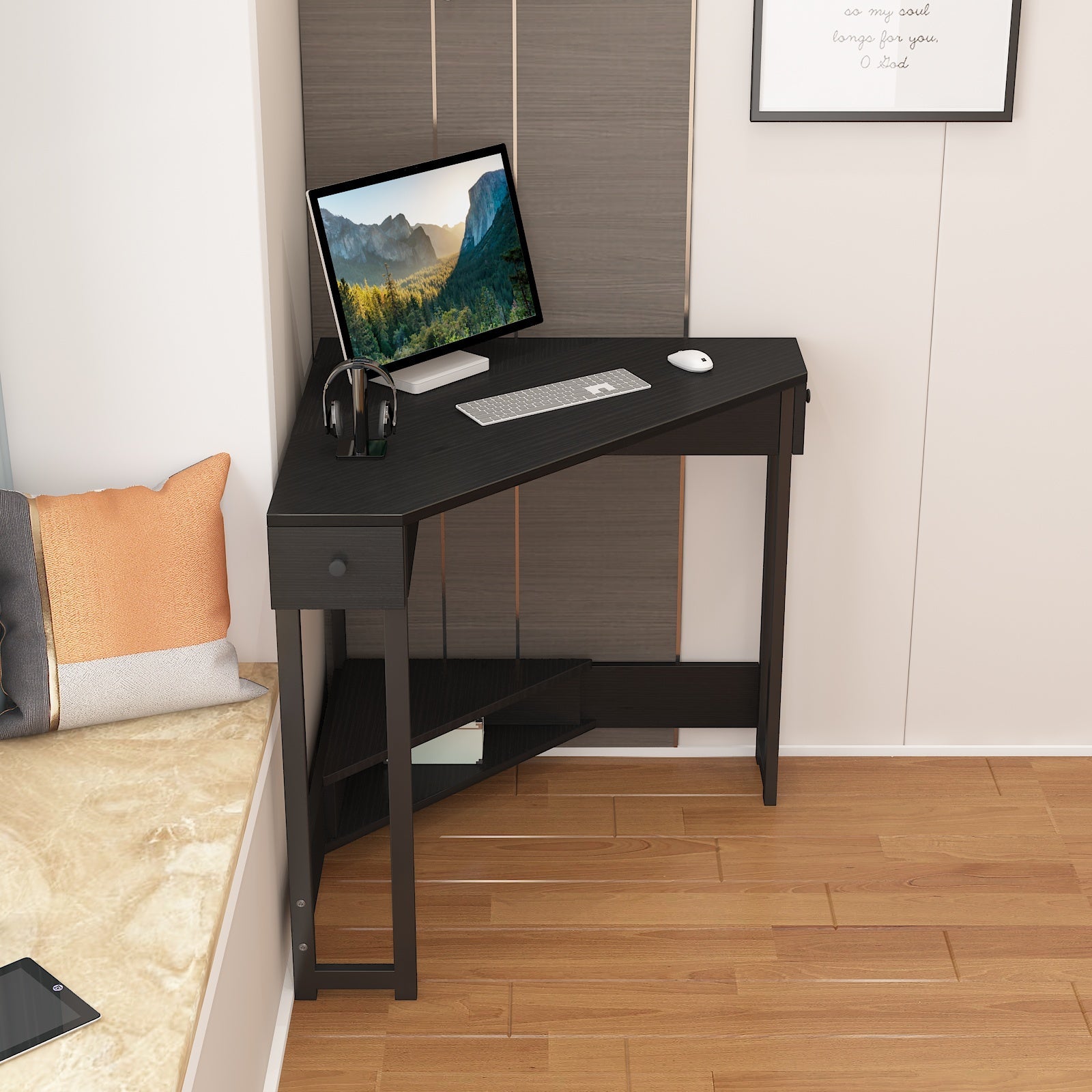 Computer Desk with Storage Shelf