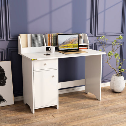 Computer Desk with Hutch and Drawers