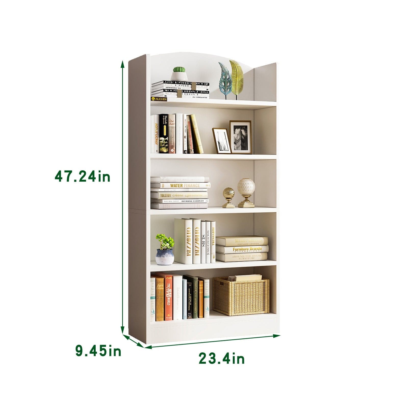 Bookshelves Floor Standing 5 Tier Display Storage Shelves /three color