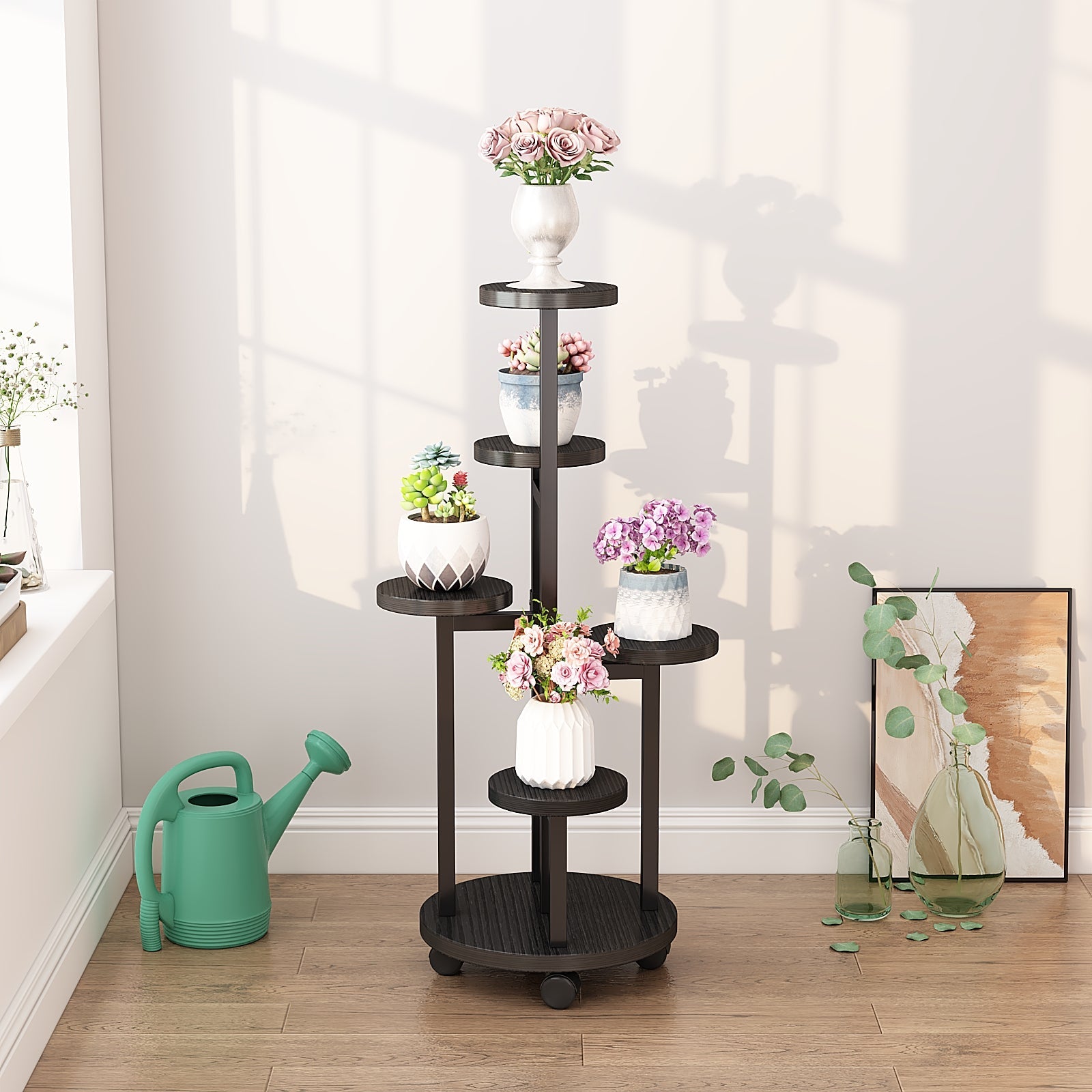 Flower Pot Stand Vertical Stepped Decorative Flower Stand