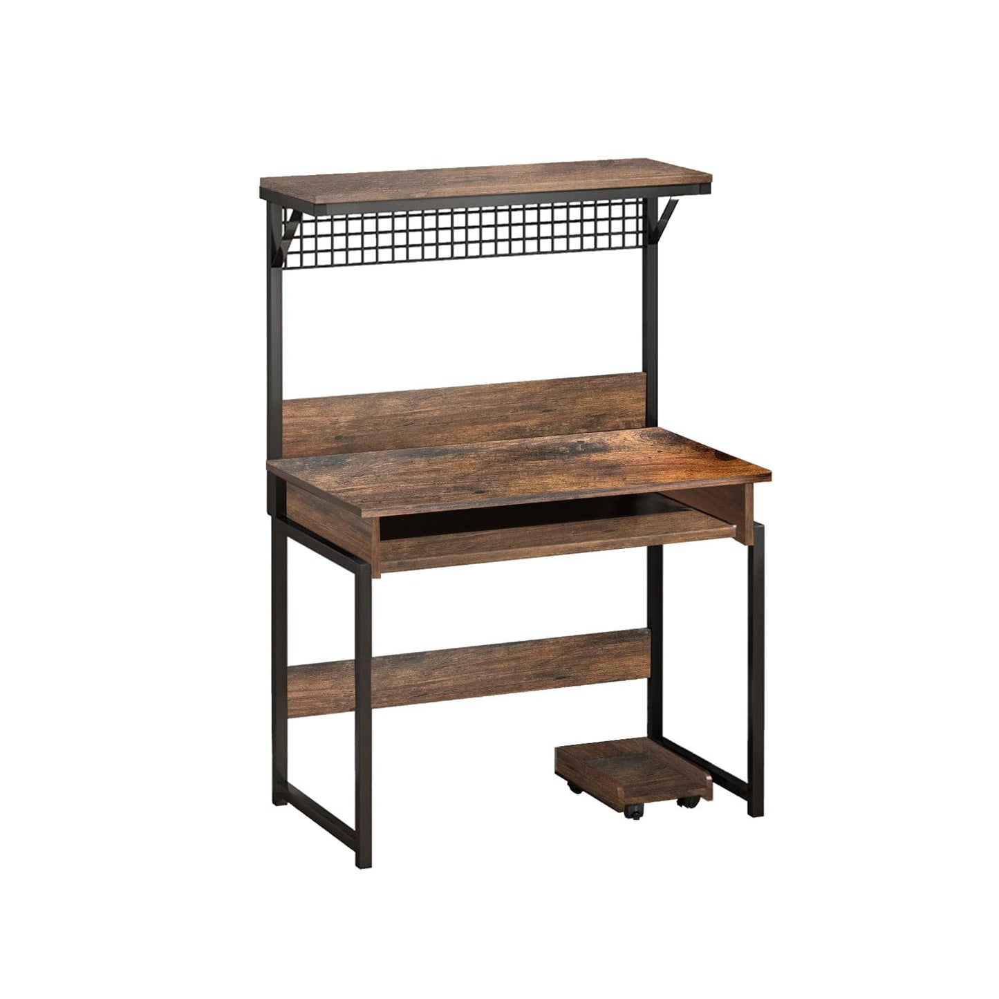 Study Table Modern Writing Desk with Storage Shelves