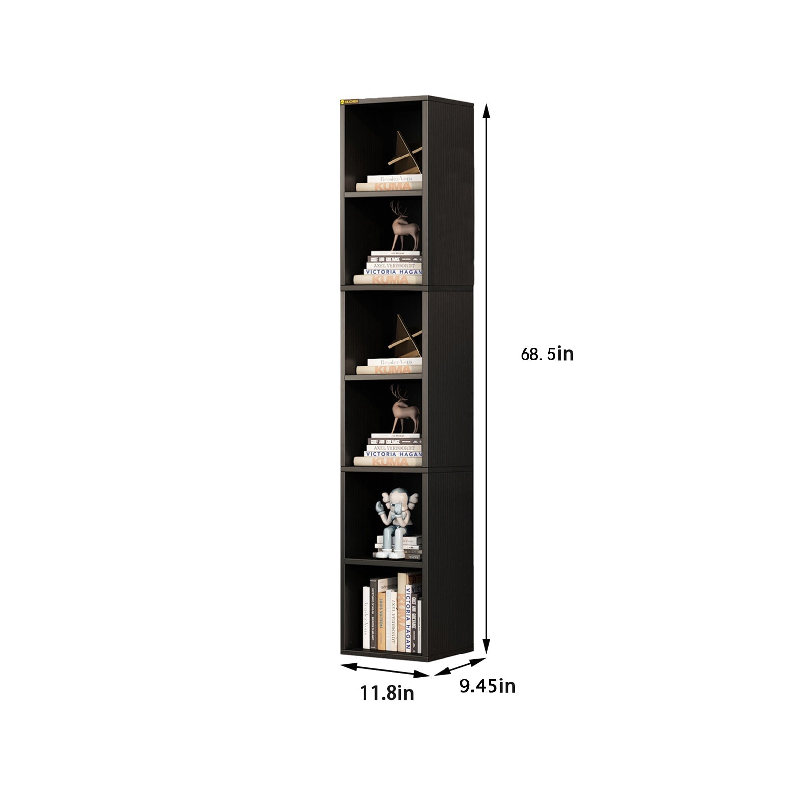 6-Cube Closet Storage Shelves with Wooden