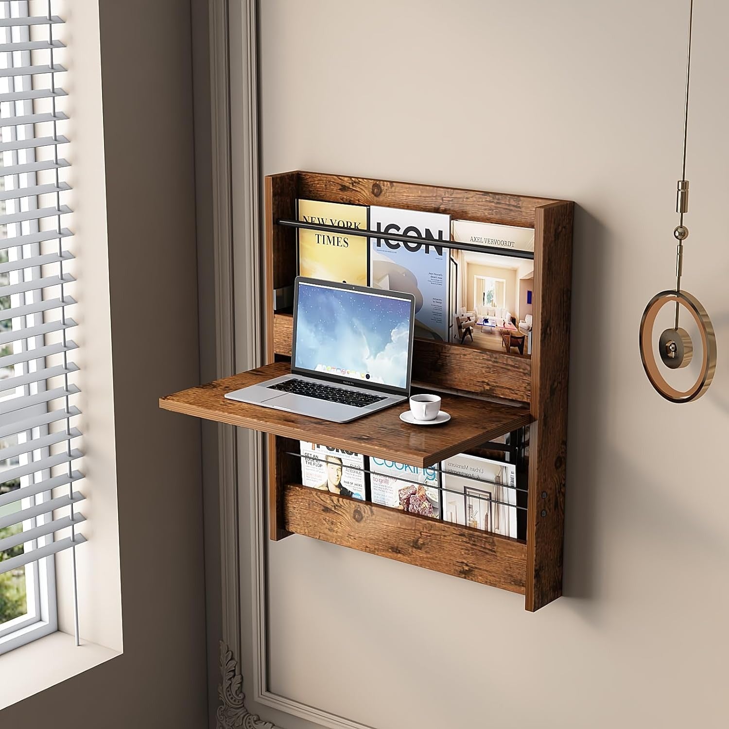 Wall-Mounted Computer Desk Small Workstation