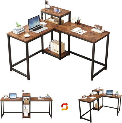 83 Inches Two Person Desk with Power Outlet