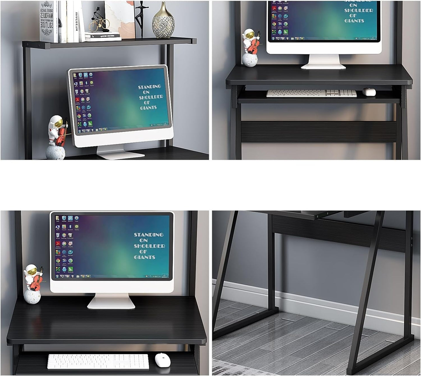 2-Tier Computer Desk with Keyboard Tray