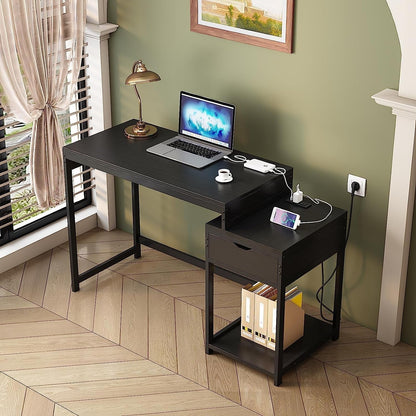 51" Workspace with Power Outlet, USB Charging Port