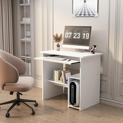 31.5 Inch Modern Study Writing Desk with Storage Shelves