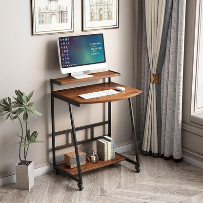 Small Computer Desk 33 Inch with Wheels